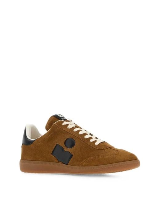 Isabel Marant Brown Bryce Logo-Patch Sneakers