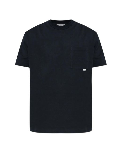 Jil Sander Black T-Shirt À Poche Poitrine for men