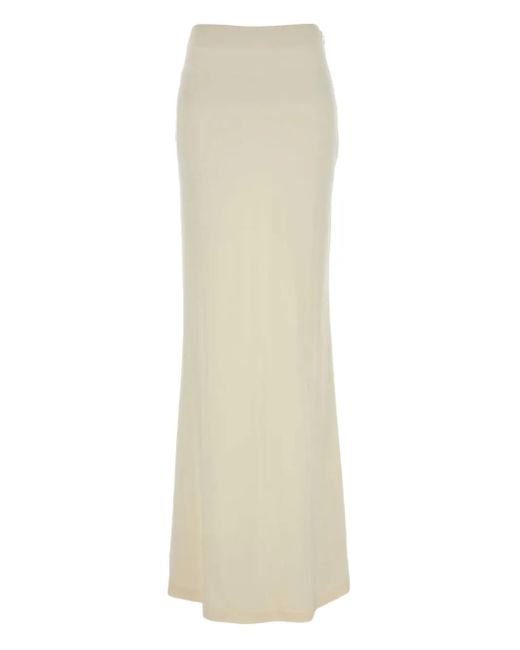 Alessandra Rich Maxi-Rok Met Lage Taille in het White