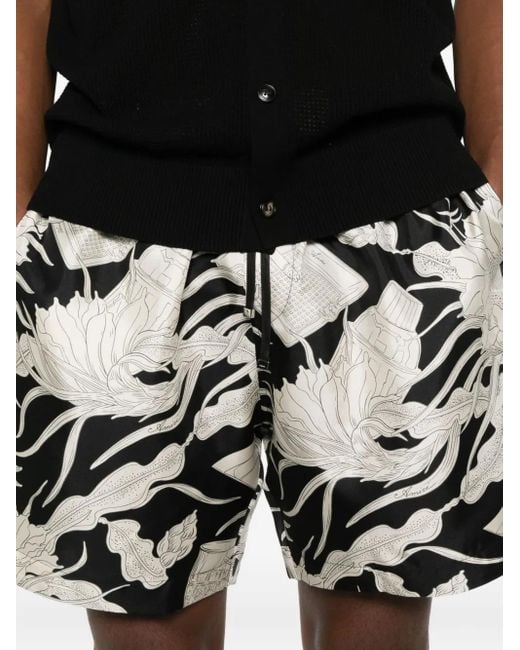 Amiri Shorts mit Blumen-Print in Black für Herren