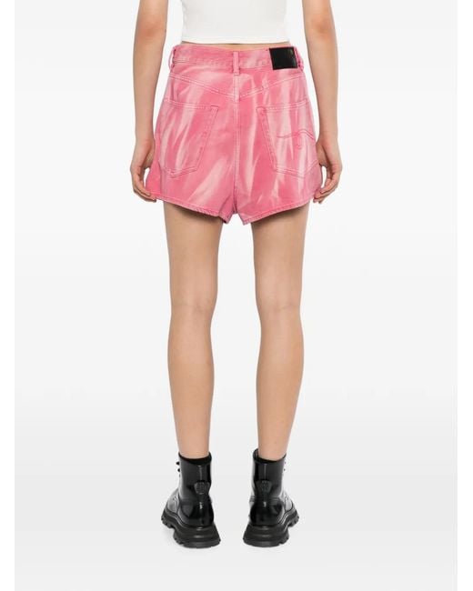 R13 Pink Venti Denim Shorts