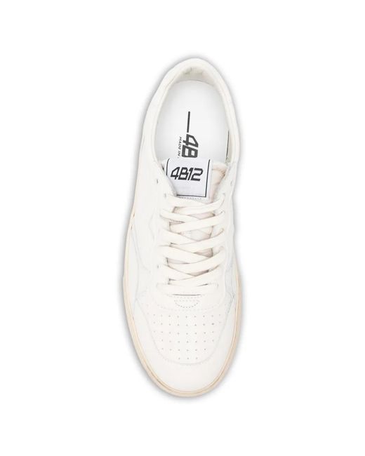 4b12 White Hyper Sneakers for men