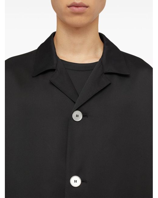 Jil Sander Black Button-down Single-breasted Coat for men
