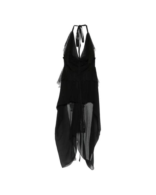 Ann Demeulemeester Black Halter-Neck Top
