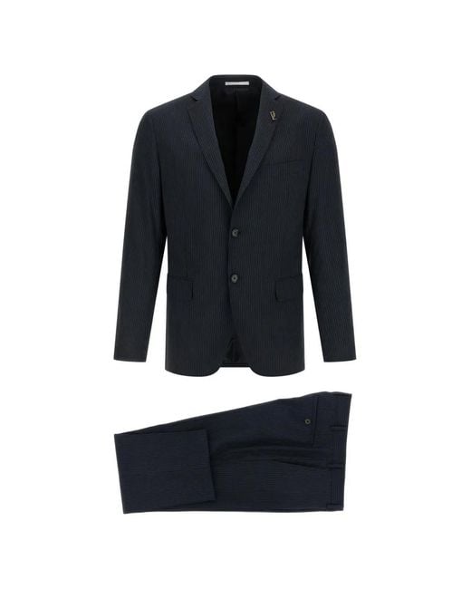 Pal Zileri Blue Pinstriped Suit for men