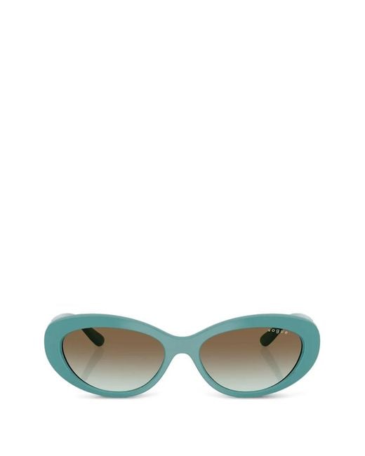 Vogue Eyewear Green Oval-Frame Sunglasses