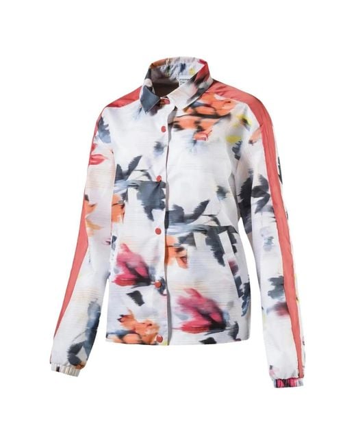 PUMA White Floral Jacket