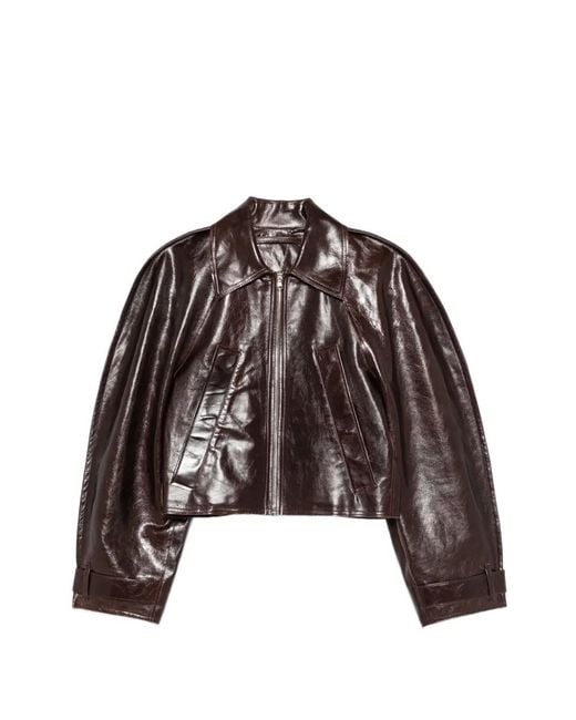 Séfr Brown Talia Leather Jacket