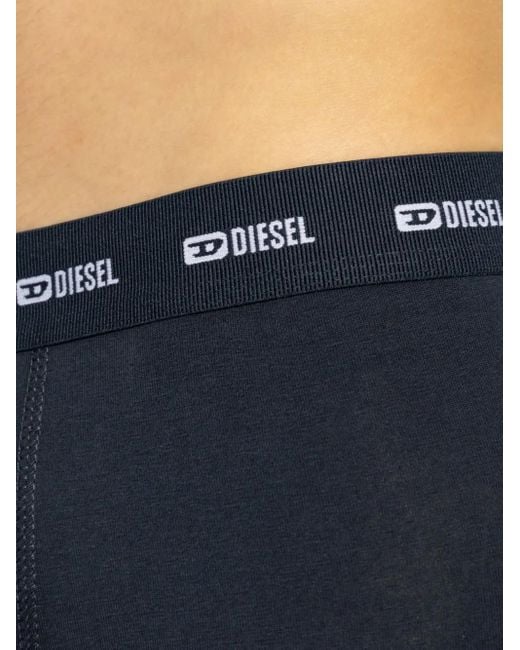 DIESEL White Logo-Waistband Boxers (Pack Of Three) for men