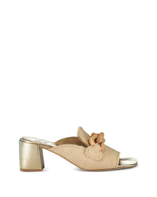 Pedro Garcia Metallic Umita Chain-Embellishment Sandals
