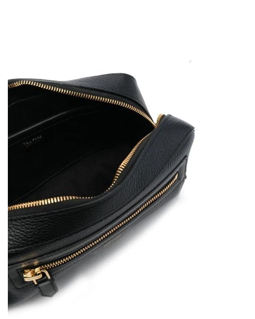 Tom Ford Kulturbeutel Aus Strukturiertem Leder in Black für Herren