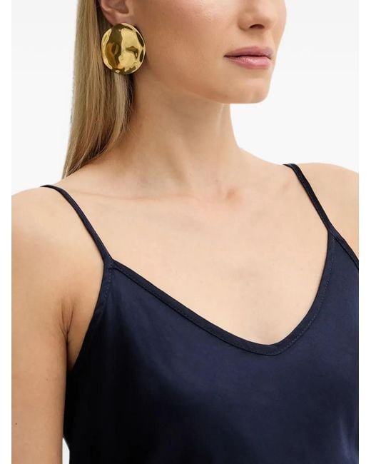 Fracomina Blue V-Neck Blouse