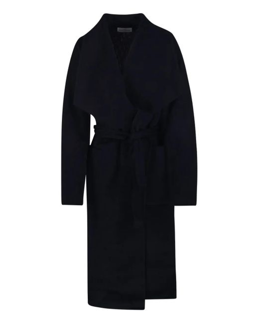 The Dynamis Studio Blue Wrap-Belt Wool Coat