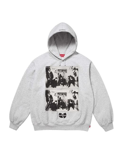 Supreme White X Wu-Tang Clan Graphic-Print Hoodie for men