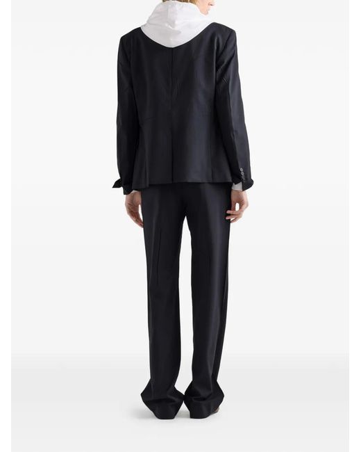 Prada Blue Wool Pants