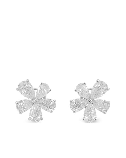 HYT Jewelry White 18K And Rose Diamond Earrings