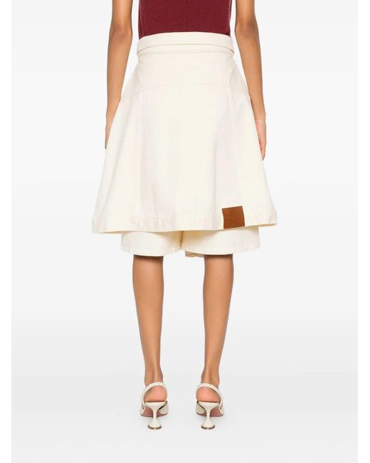 Viktor & Rolf White Short À Détails Drapés