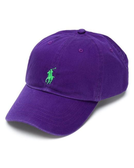 Polo Ralph Lauren Baseballkappe mit aufgesticktem Logo in Purple für Herren
