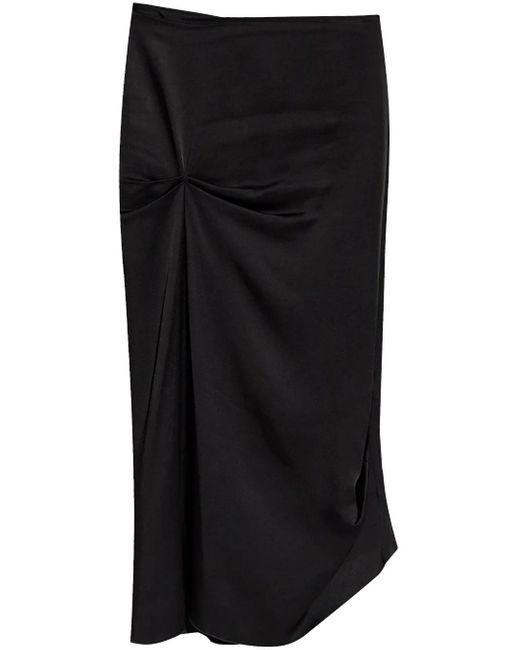 Victoria Beckham Black Drapierter Rock