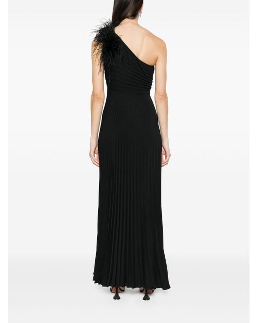 Nissa Asymmetrische Maxi-jurk in het Black