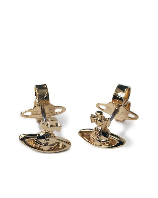 Vivienne Westwood Metallic Orb-Plaque Stud Earrings