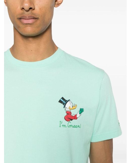 Mc2 Saint Barth Green X Disney Uncle Scrooge Cotton T-shirt for men
