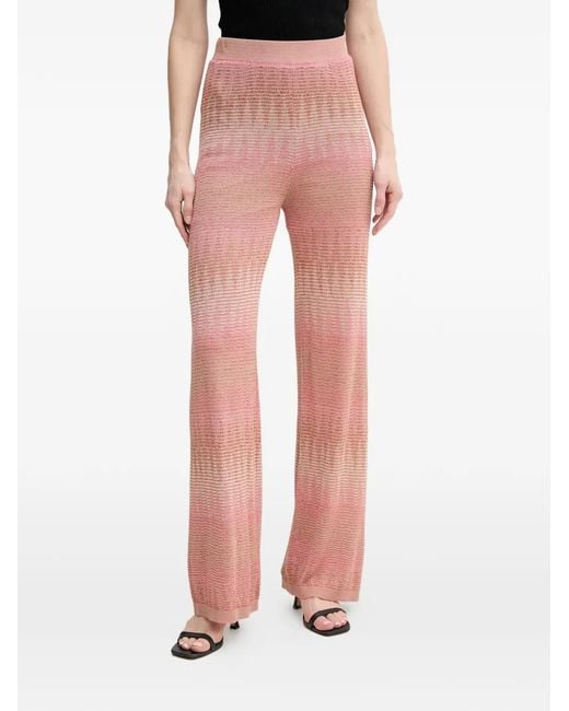 Ouí Pink Zig-Zag-Design Trousers
