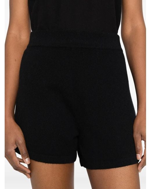Bompard Black Elasticated-Waist Shorts