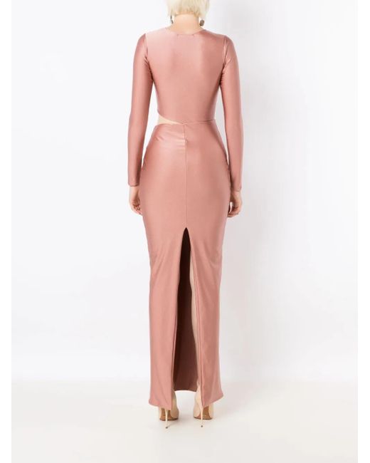 Abito Sophia Lungo Con Cut-Out di Lethicia Bronstein in Pink