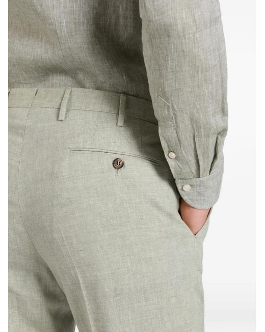 Slowear White Buttoned Trousers for men