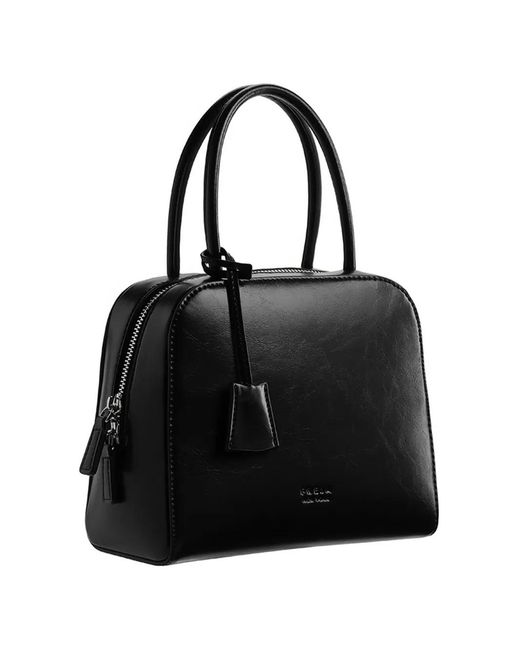Freja NYC Black Miro Top-Handle Bag