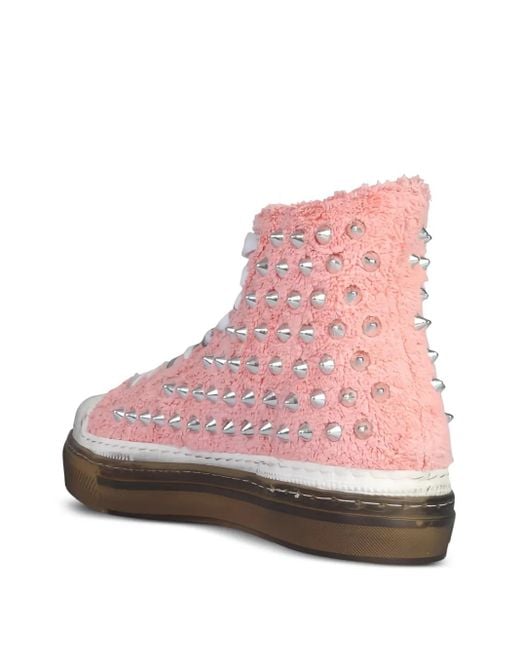 METAL GIENCHI Pink Jimmy Studded Sneakers