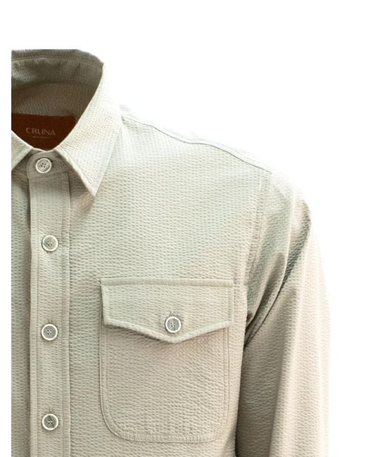 Cruna White Buttoned Pocket Shirt for men