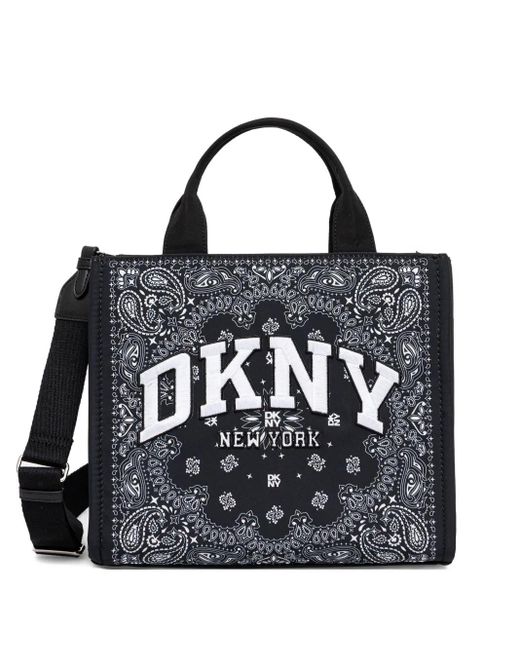 DKNY Black Paisley-Print Tote Bag