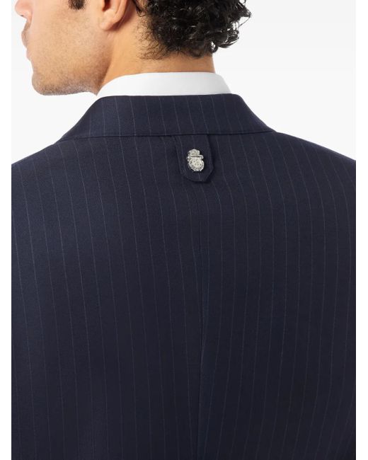 Billionaire Blue Gessato Pinstripe Single-Breasted Blazer for men