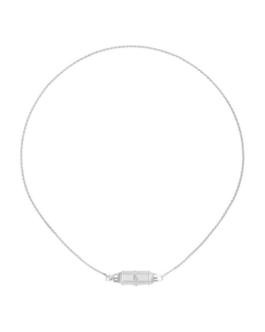 Marie Lichtenberg White Diamond Micro Coco Necklace