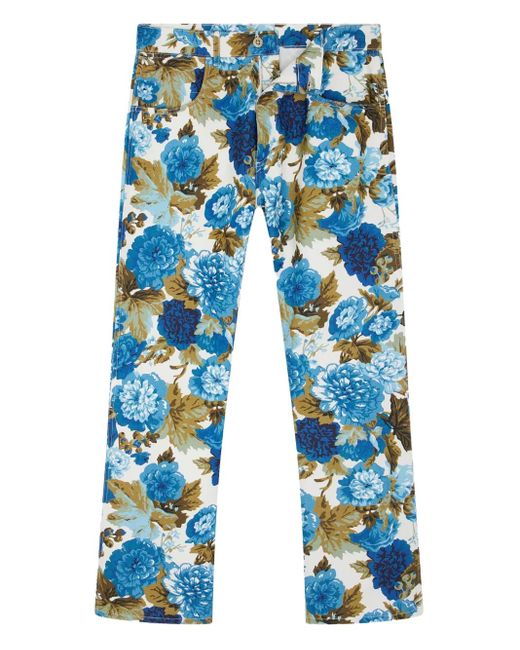 Fursac Blue Five-Pockets Twill Trousers for men