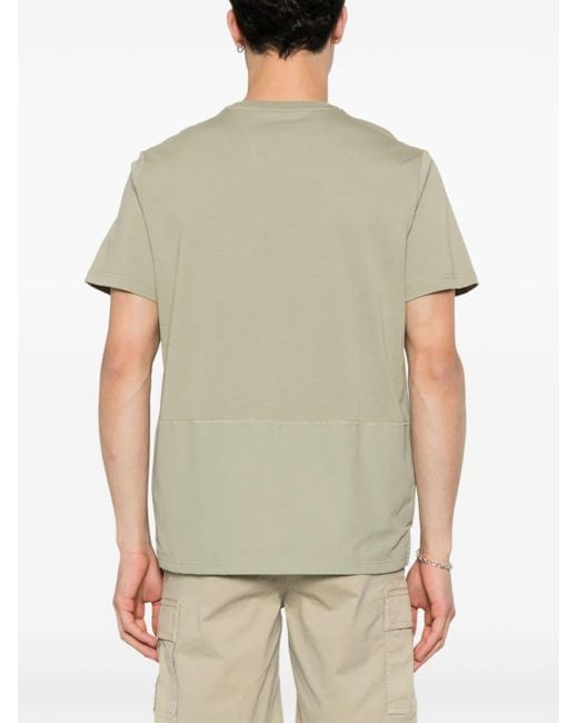 T-shirt Clint con design a inserti di Parajumpers in Green da Uomo
