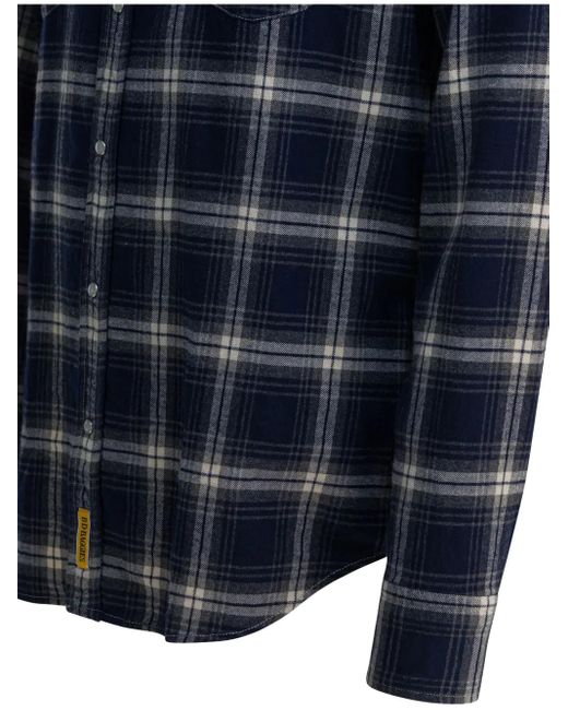 B.D. Baggies Blue Plaid Pockets Shirt for men