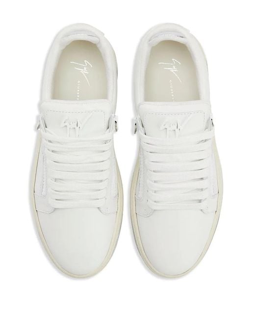 Giuseppe Zanotti White Gz94 Leather Sneakers