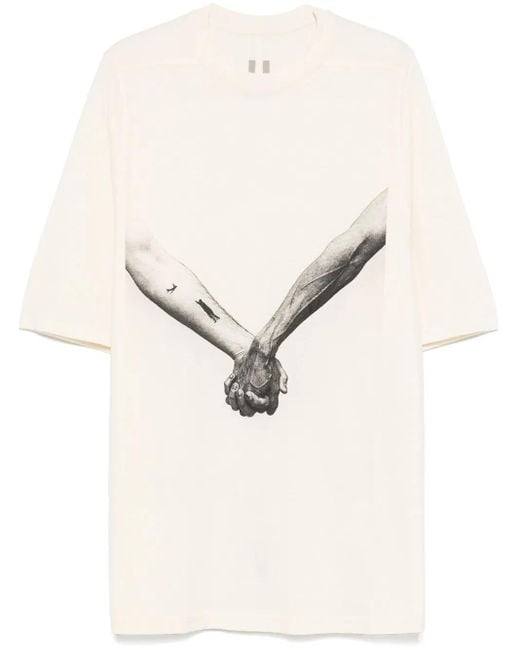 Rick Owens White Jumbo T-Shirt for men