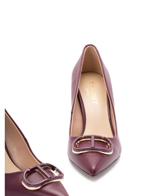 Twinset Pink Oval-T Pumps mit spitzer Kappe
