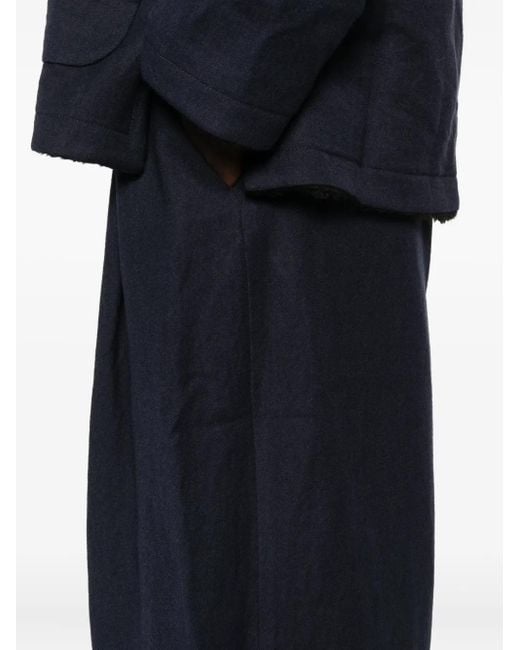 Uma Wang Blue Pleated Trousers for men