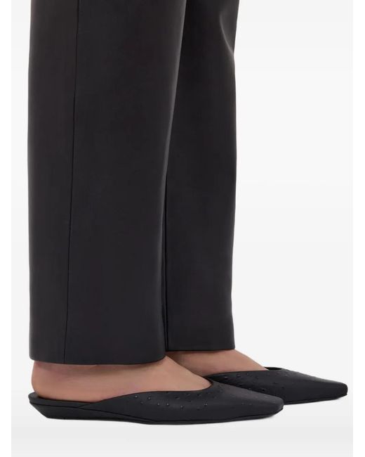 Loulou de Saison Black Alix Square-Toe Mules