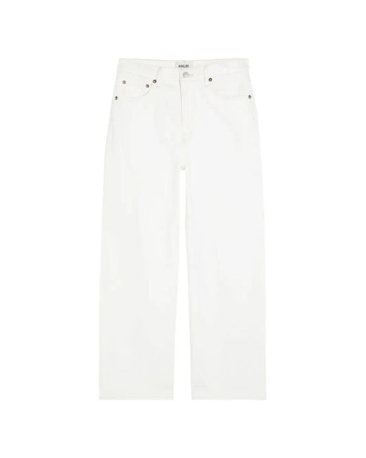 Agolde White Harper Wide-Leg Jeans
