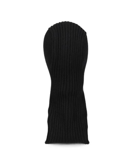 Needles Black Wool Ribbed-Knit Balaclava for men