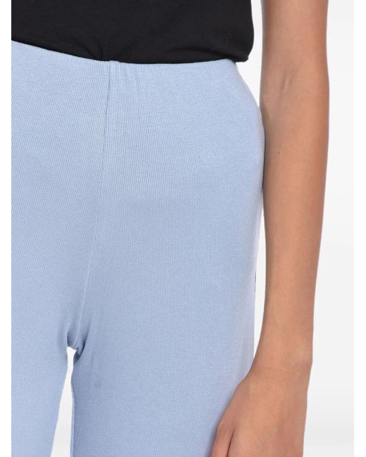 Lama Jouni Blue Ribbed Palazzo Pants