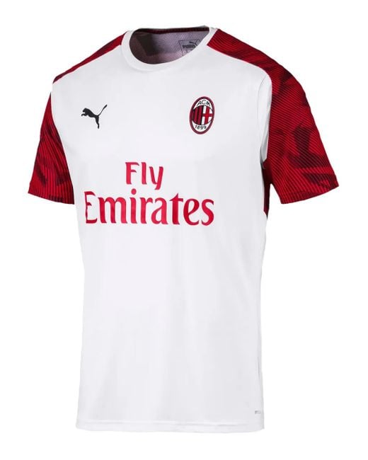 PUMA Red Ac Milan Short-Sleeve T-Shirt for men