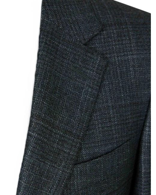 Canali Black Checked Single-Breasted Jacket for men