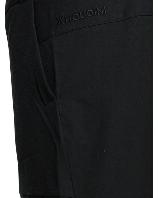 Houdini Sportswear Black M's Go Logo-Embroidered Cargo Shorts for men